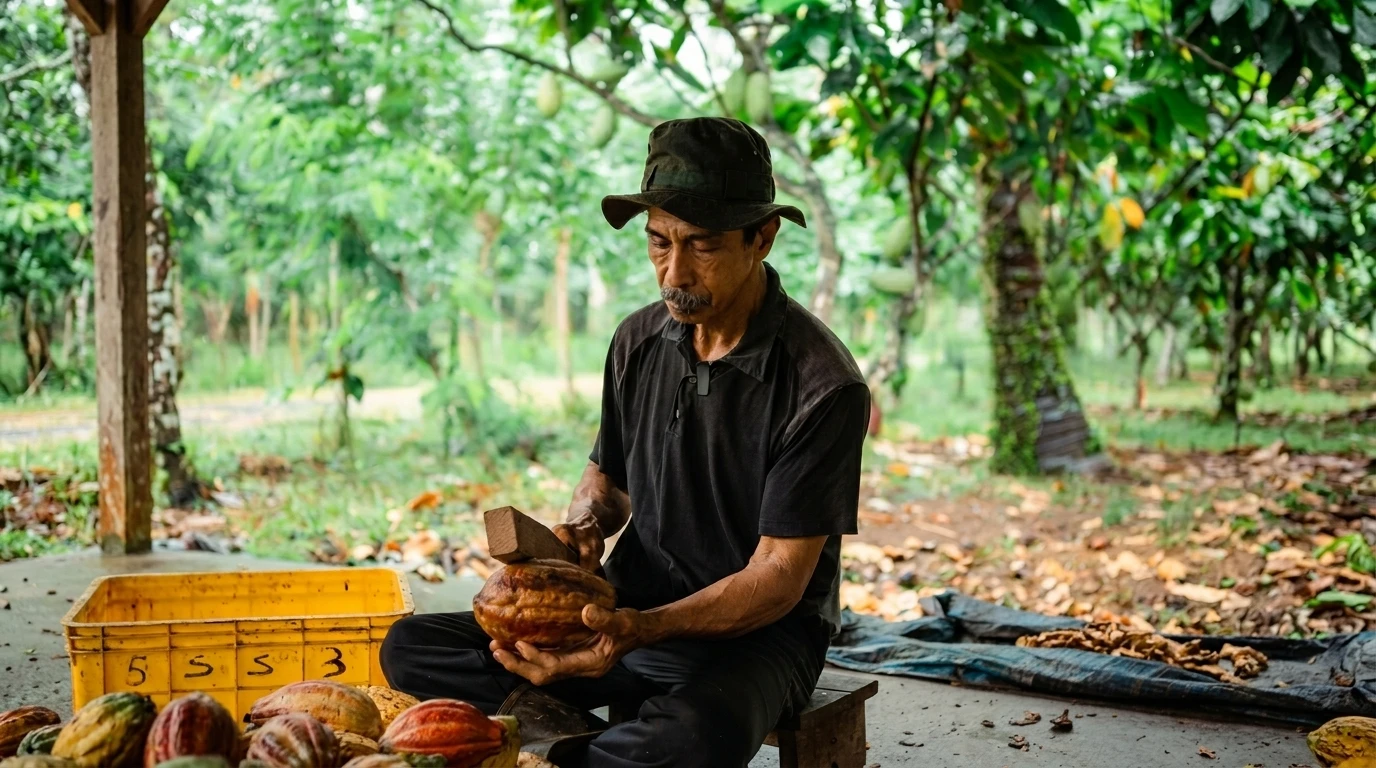Panoramic view of Mason Chocolate's Tree to Table process in Bali