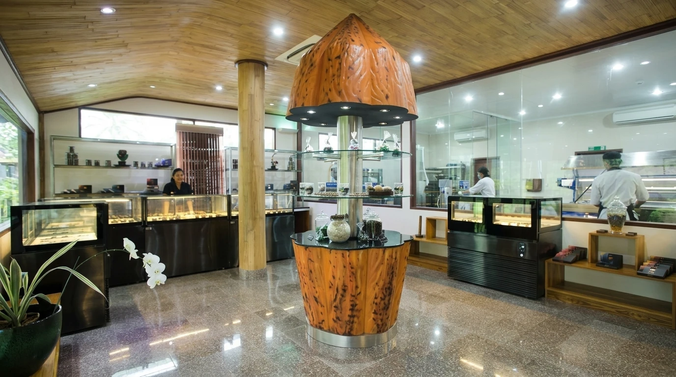 Facade of the Mason Chocolate Centre in Ubud