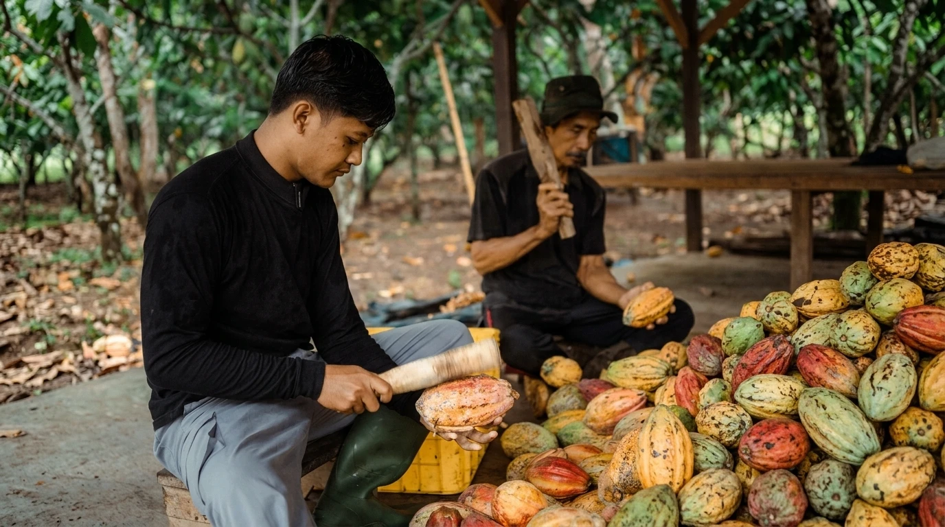 East meets West Cacao Beans and Chocolate